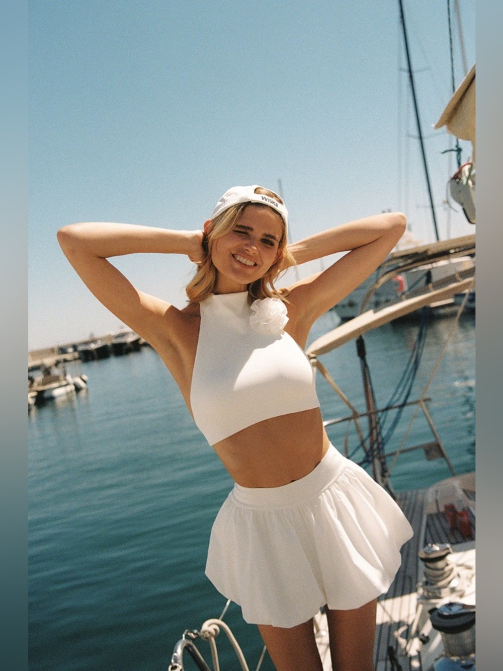 Wiskii Active Mini Bubble Skirt Ivory Size Small